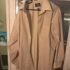 Stafford tan button upT-shirt